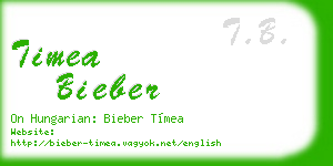 timea bieber business card