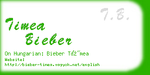 timea bieber business card